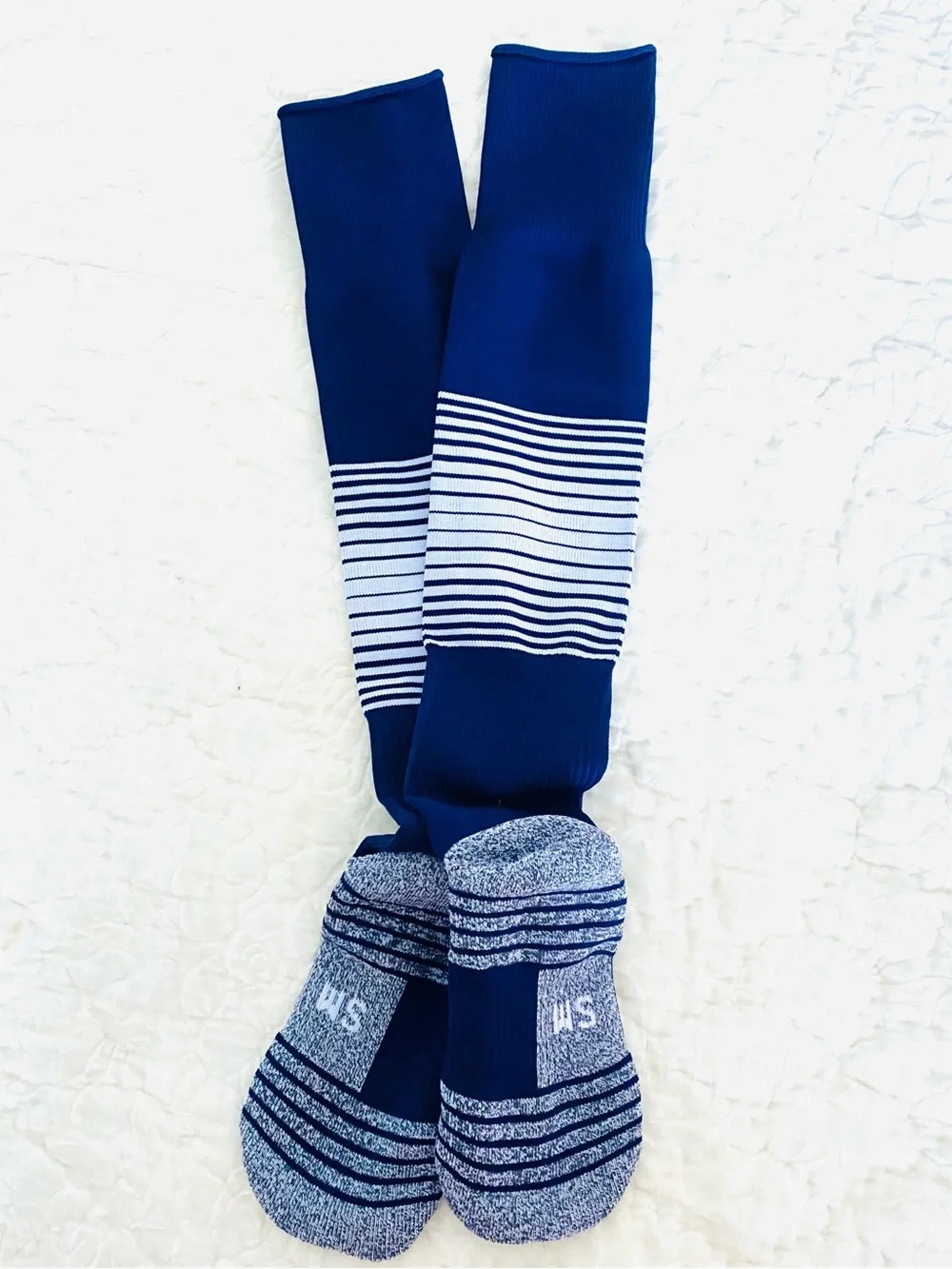 New⚽️Boys Adidas Blue Soccer Socks SZ S (Y)